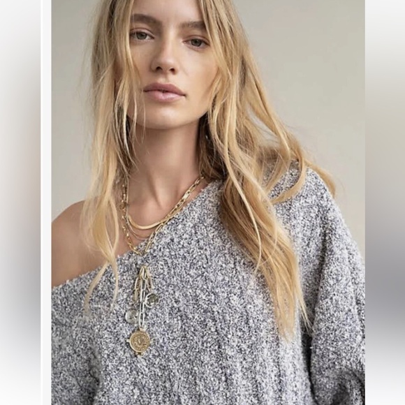 Free People Good Day Pullover Sweater Charcoal Gray Size Small - Picture 4 of 11